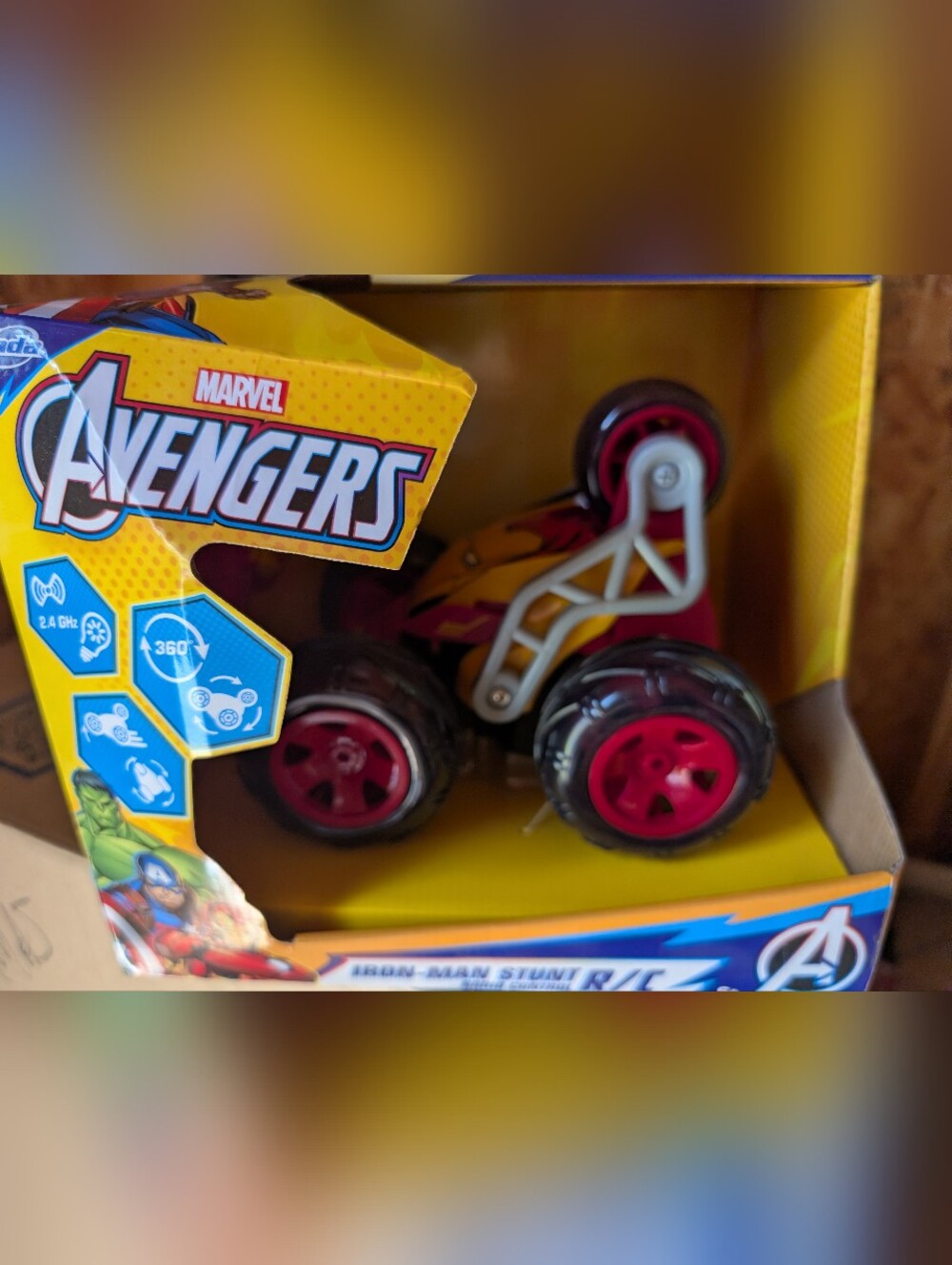 Red & Yellow RC Stunt Car for Kids